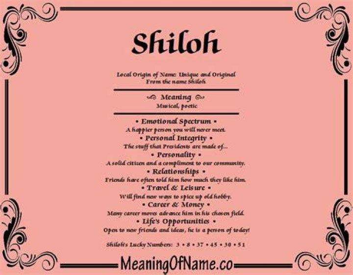 Shiloh Meaning of Name