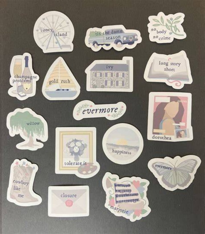 Taylor Swift Inspired Evermore Sticker Set 12 Pc BONUS Etsy Canada